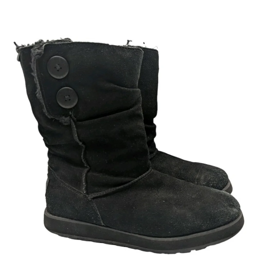 Skechers Women's Black Buttoned Winter Boots